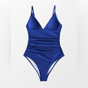 NWT L Cupshe Blue one piece swimsuit